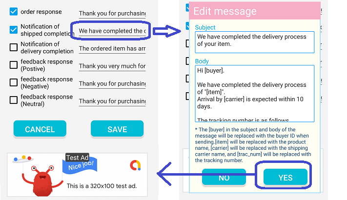 Auto Message for ebay